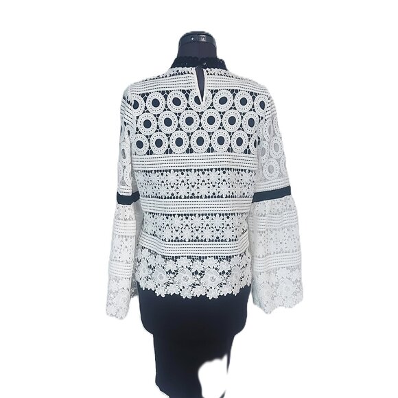 Cherish Cotton Lace Top/Blouse - Size S - Picture 3 of 10